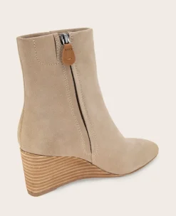 GENTLE SOULS - Nash Suede Side Zip Wedge Bootie><noscript><img width=