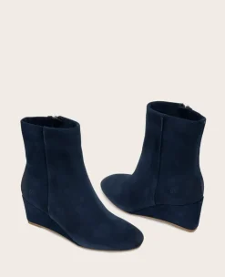 GENTLE SOULS - Nash Suede Side Zip Wedge Bootie><noscript><img width=
