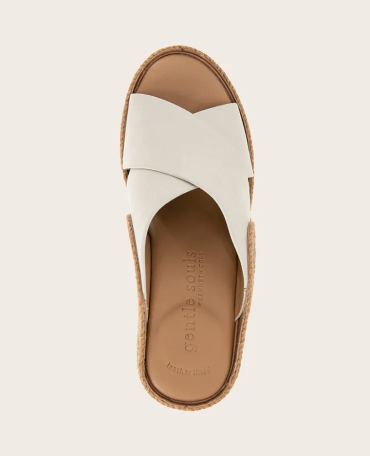 GENTLE SOULS - Porto Nubuck X Band Espadrille Wedge>Kenneth Cole Best