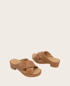 GENTLE SOULS - River Leather X Band Platform Sandal><noscript><img width=