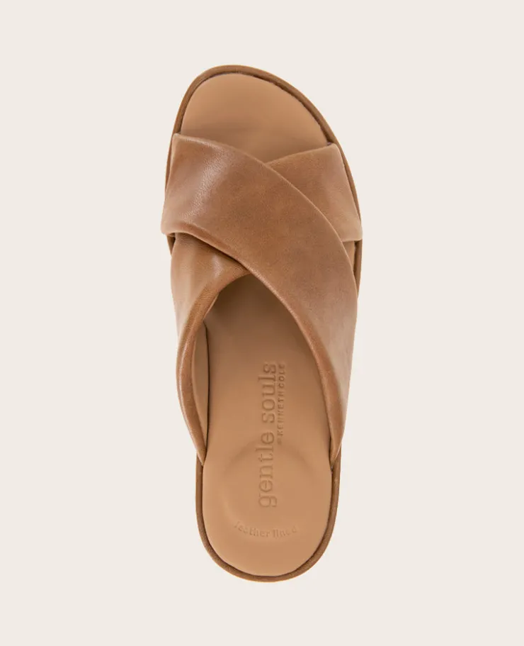 GENTLE SOULS - River Leather X Band Platform Sandal>Kenneth Cole New