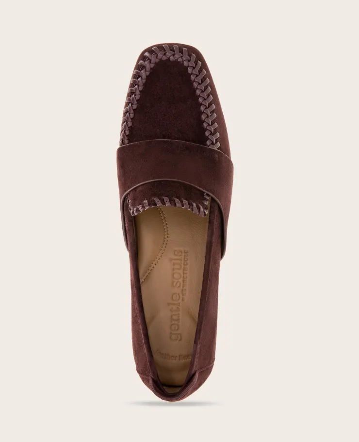 GENTLE SOULS - Sandra Suede Braid Detail Loafer>Kenneth Cole Best