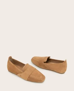 GENTLE SOULS - Sandra Suede Braid Detail Loafer><noscript><img width=