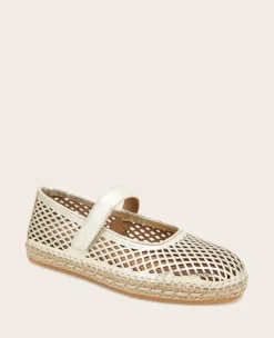 GENTLE SOULS - Sienna Metallic Fish Net Mary Jane Espadrille><noscript><img width=