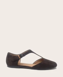 GENTLE SOULS - Wyatt Suede T-Strap Flat>Kenneth Cole