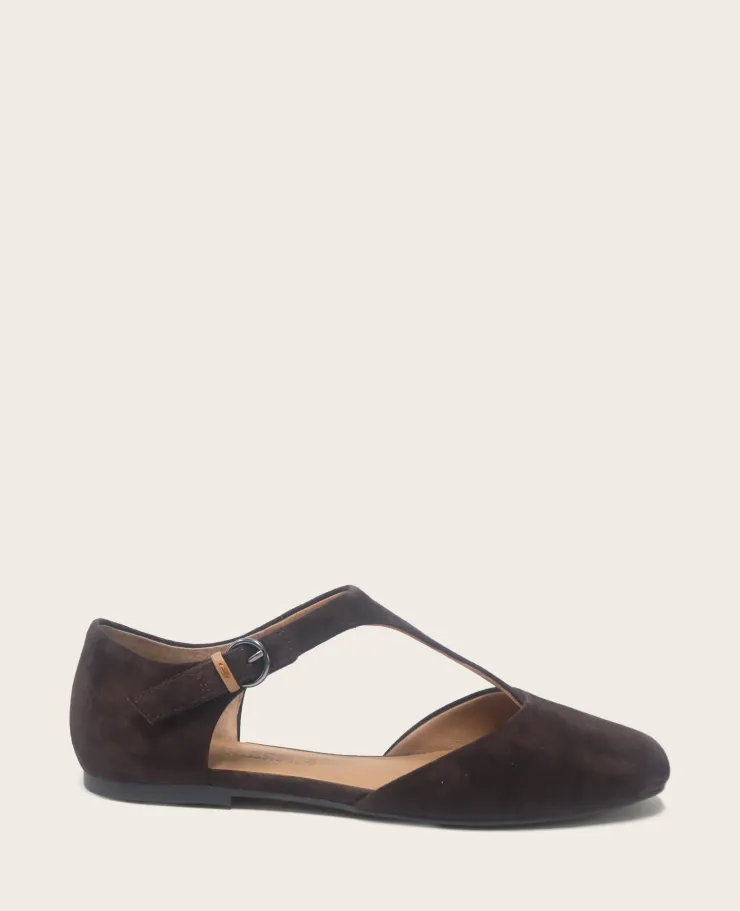 GENTLE SOULS - Wyatt Suede T-Strap Flat>Kenneth Cole