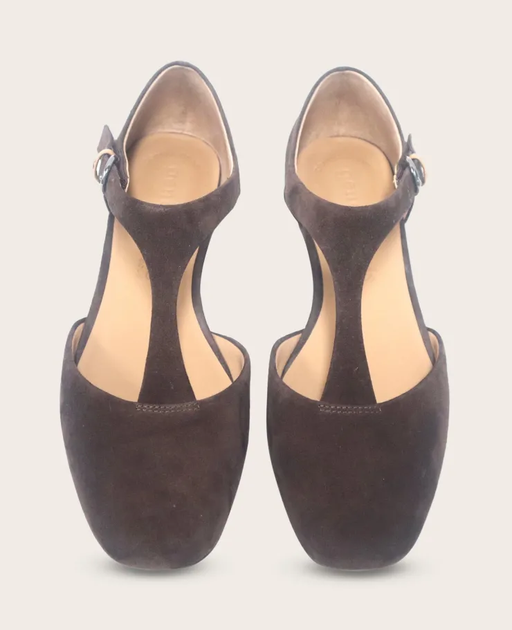 GENTLE SOULS - Wyatt Suede T-Strap Flat>Kenneth Cole