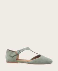 GENTLE SOULS - Wyatt Suede T-Strap Flat>Kenneth Cole Online