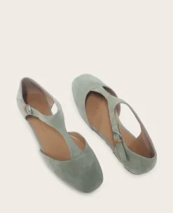 GENTLE SOULS - Wyatt Suede T-Strap Flat><noscript><img width=