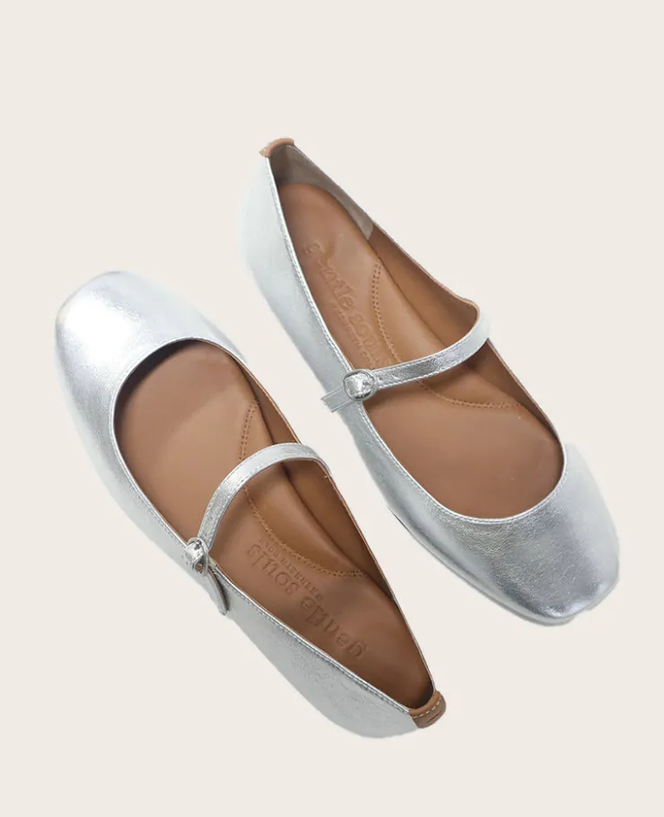 GENTLE SOULS - Wynona Metallic Mary Jane Ballet Flat>Kenneth Cole Discount