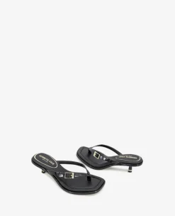 Gillie Embossed Croco Kitten Heel Buckle Sandal><noscript><img width=