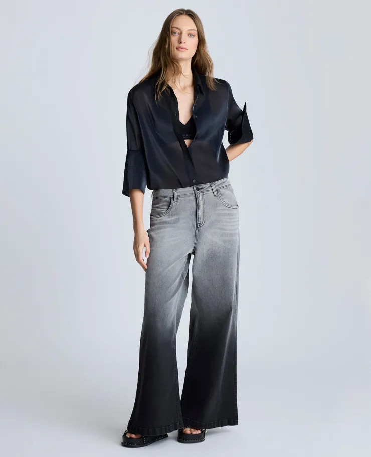 Gradient Dye Wide Leg Denim Jean>Kenneth Cole Online