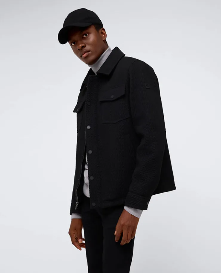 Heavyweight Twill Trucker Jacket>Kenneth Cole Hot