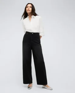 High Rise Barrel Leg Denim Jean>Kenneth Cole Online