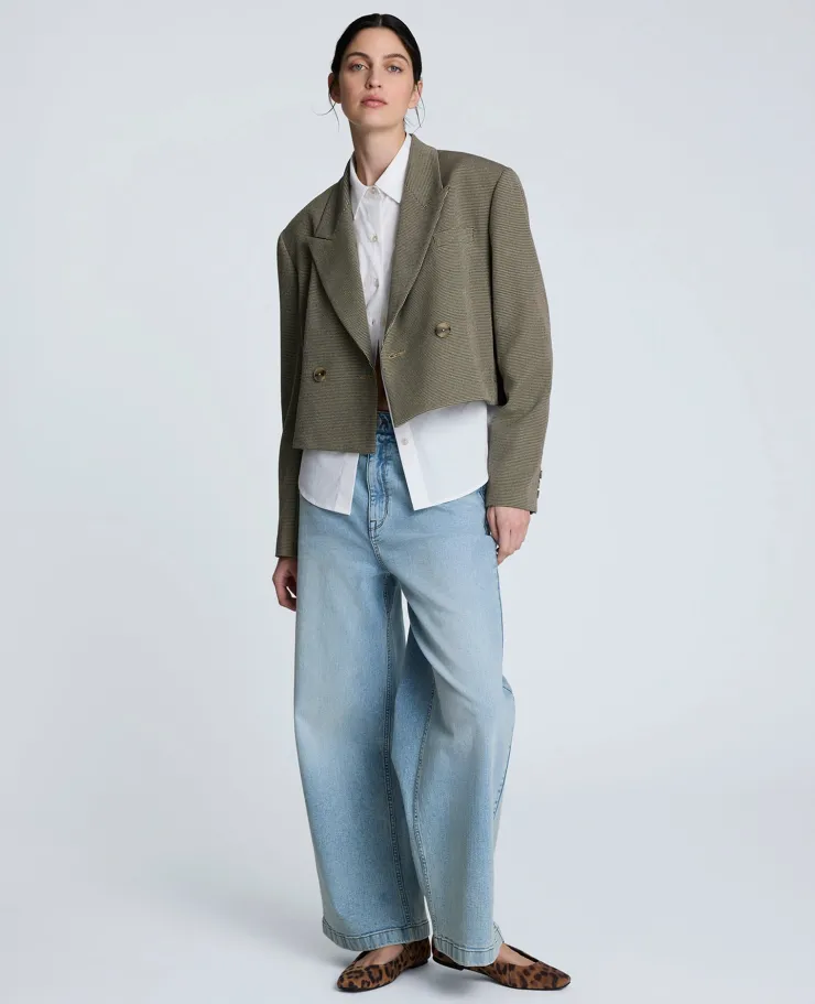 Houndstooth Cropped Double Breasted Jacket>Kenneth Cole Clearance