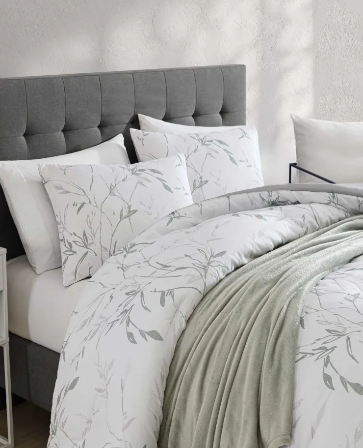 Ink Wash Vine Comforter + Sham Set>Kenneth Cole Clearance