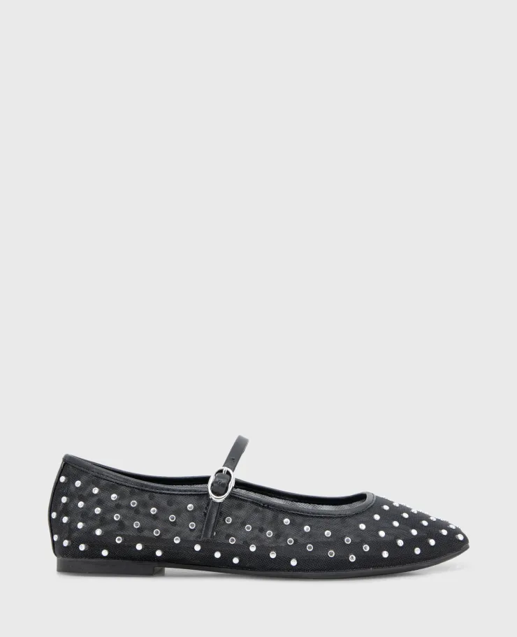 Jasper Mesh Micro Stud Ballet Flat>Kenneth Cole