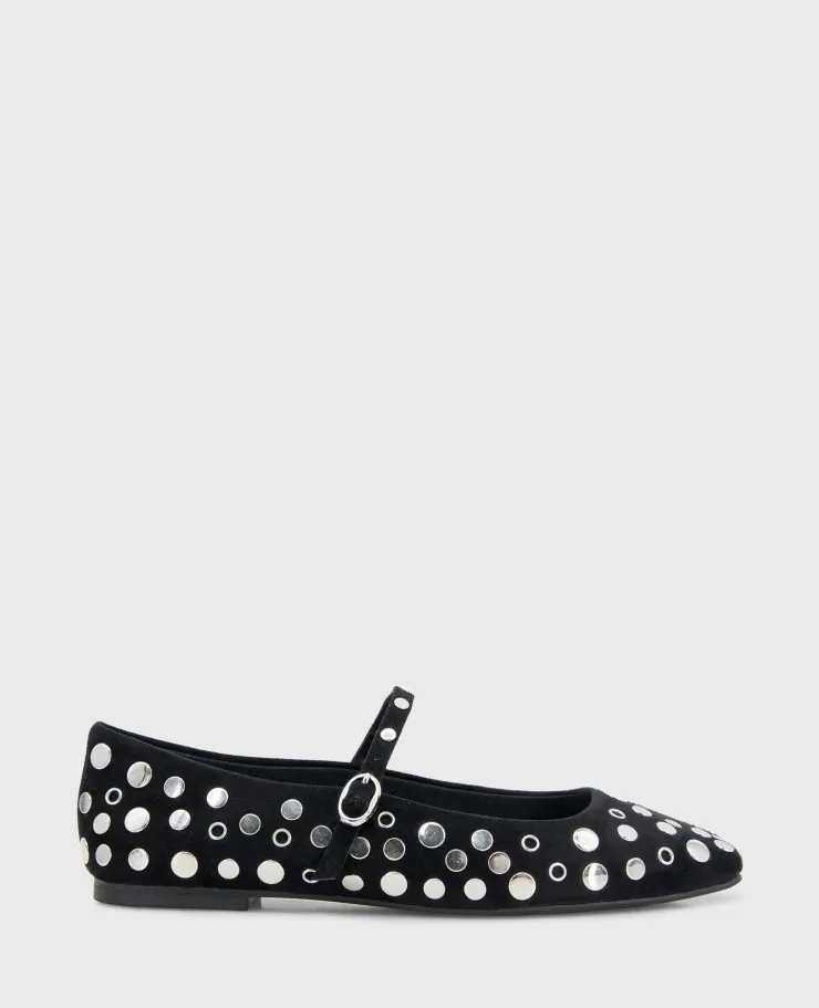 Jasper Suede Stud Ballet Flat>Kenneth Cole Online