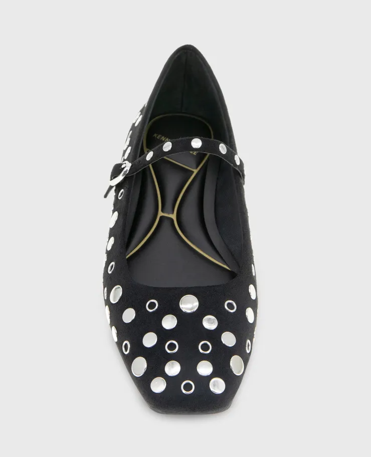 Jasper Suede Stud Ballet Flat>Kenneth Cole Online