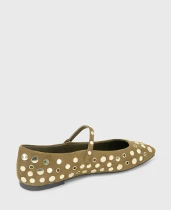 Jasper Suede Stud Ballet Flat><noscript><img width=