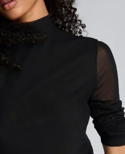 Jodie Mock Neck Mixed Media Dress><noscript><img width=
