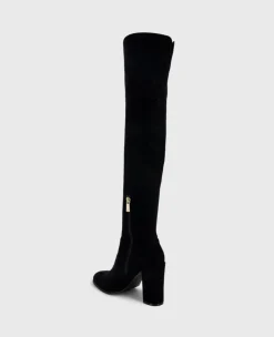 Josie Suede Tall Knee Heeled Boot><noscript><img width=