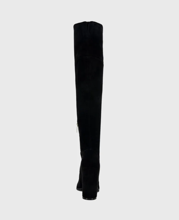 Josie Suede Tall Knee Heeled Boot>Kenneth Cole Clearance