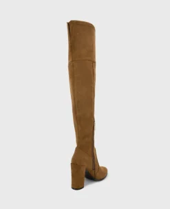 Josie Suede Tall Knee Heeled Boot><noscript><img width=