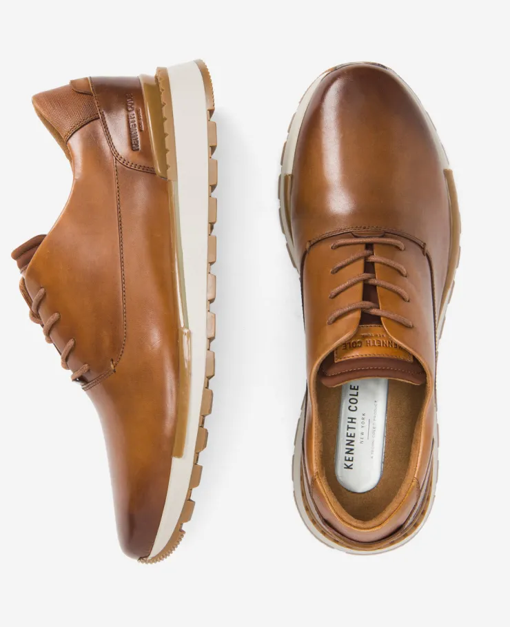 Kev Leather Lace-Up with TECHNI-COLE>Kenneth Cole