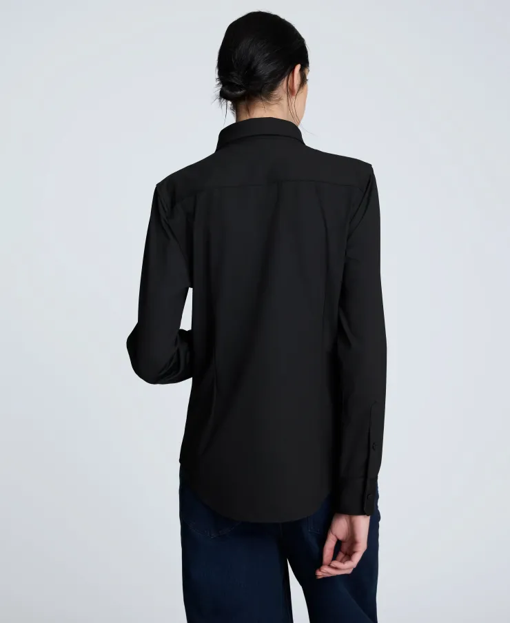 Knit Button Front Long Sleeve Shirt>Kenneth Cole New