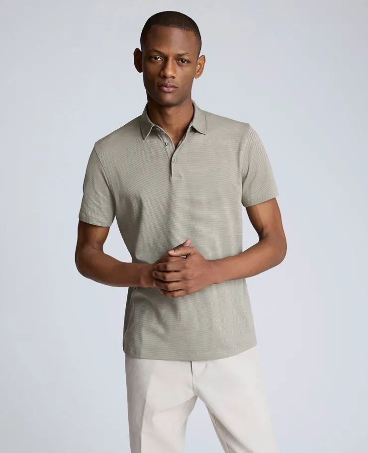 Knit Two-Toned Button Polo>Kenneth Cole Online