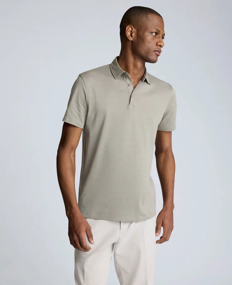 Knit Two-Toned Button Polo>Kenneth Cole Online