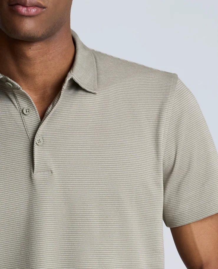 Knit Two-Toned Button Polo>Kenneth Cole Online
