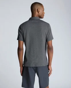 Knit Two-Toned Button Polo><noscript><img width=