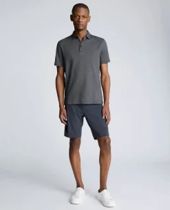 Knit Two-Toned Button Polo><noscript><img width=