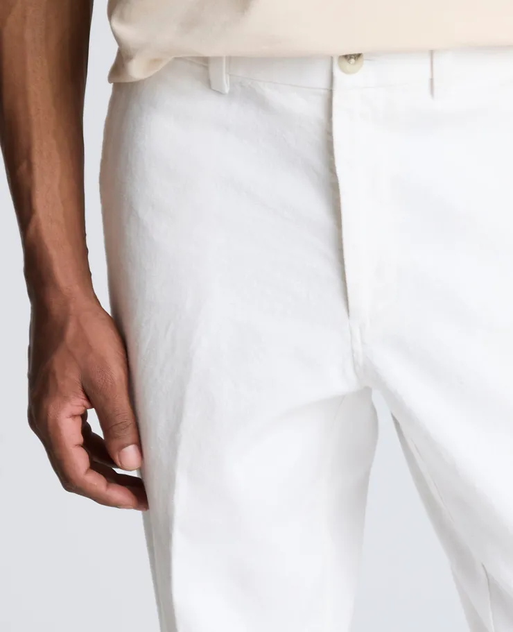 Linen Blend Slim Fit Flat Front Chino Pant>Kenneth Cole