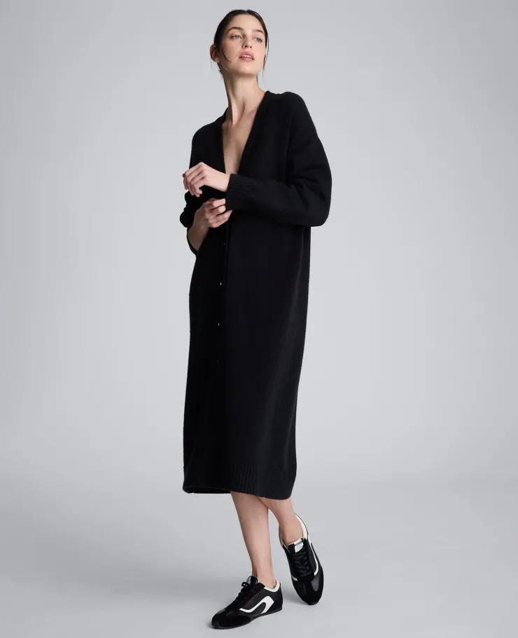 Long Button Front Cardigan Duster>Kenneth Cole Outlet