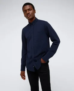 Long Sleeve Button Down Stretch Shirt with Pocket>Kenneth Cole Discount