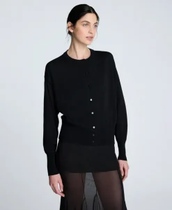 Long Sleeve Button Front Cardigan><noscript><img width=