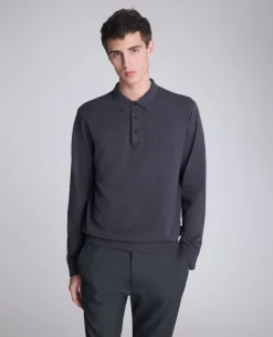 Long Sleeve Button Sweater Polo>Kenneth Cole Clearance