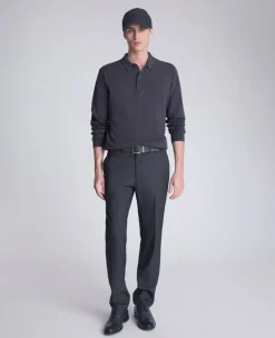 Long Sleeve Button Sweater Polo><noscript><img width=