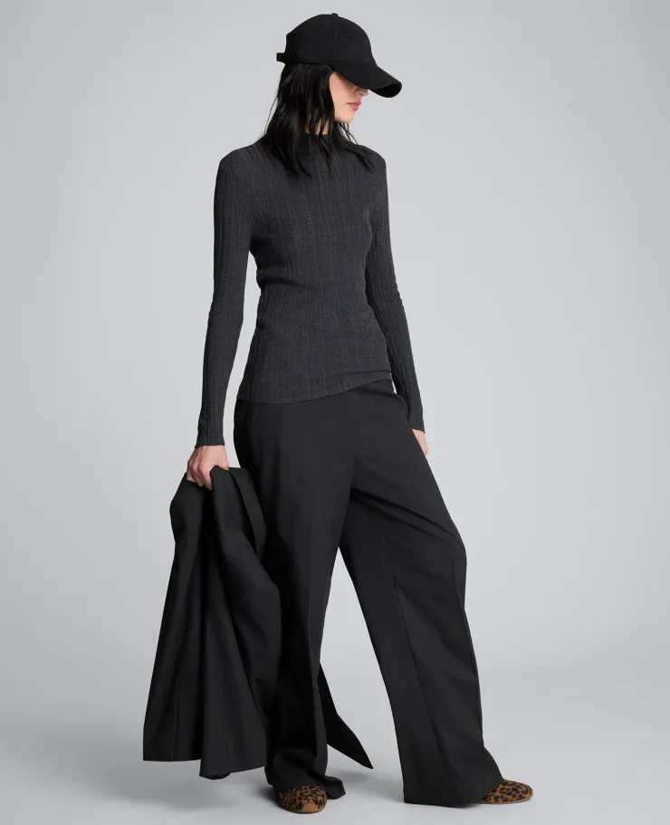 Long Sleeve Ribbed Mock Neck Sweater>Kenneth Cole Best