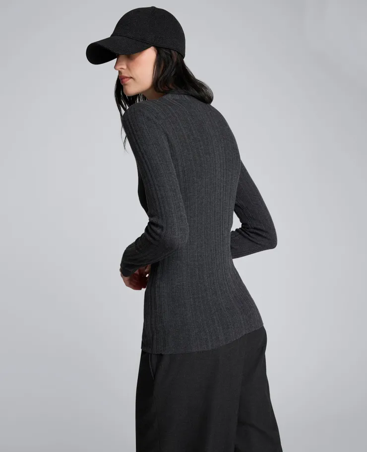 Long Sleeve Ribbed Mock Neck Sweater>Kenneth Cole Best