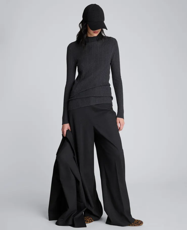 Long Sleeve Ribbed Mock Neck Sweater>Kenneth Cole Best