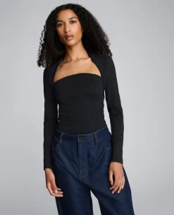 Long Sleeve Square Neck Knit Top>Kenneth Cole Clearance