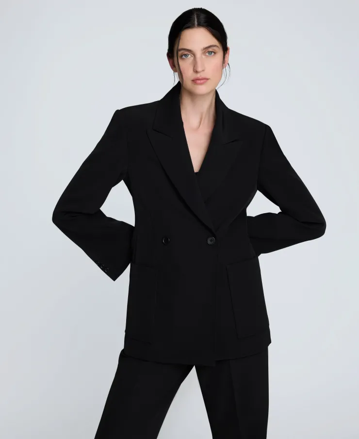 Luxe Twill Double Breasted Jacket>Kenneth Cole Sale