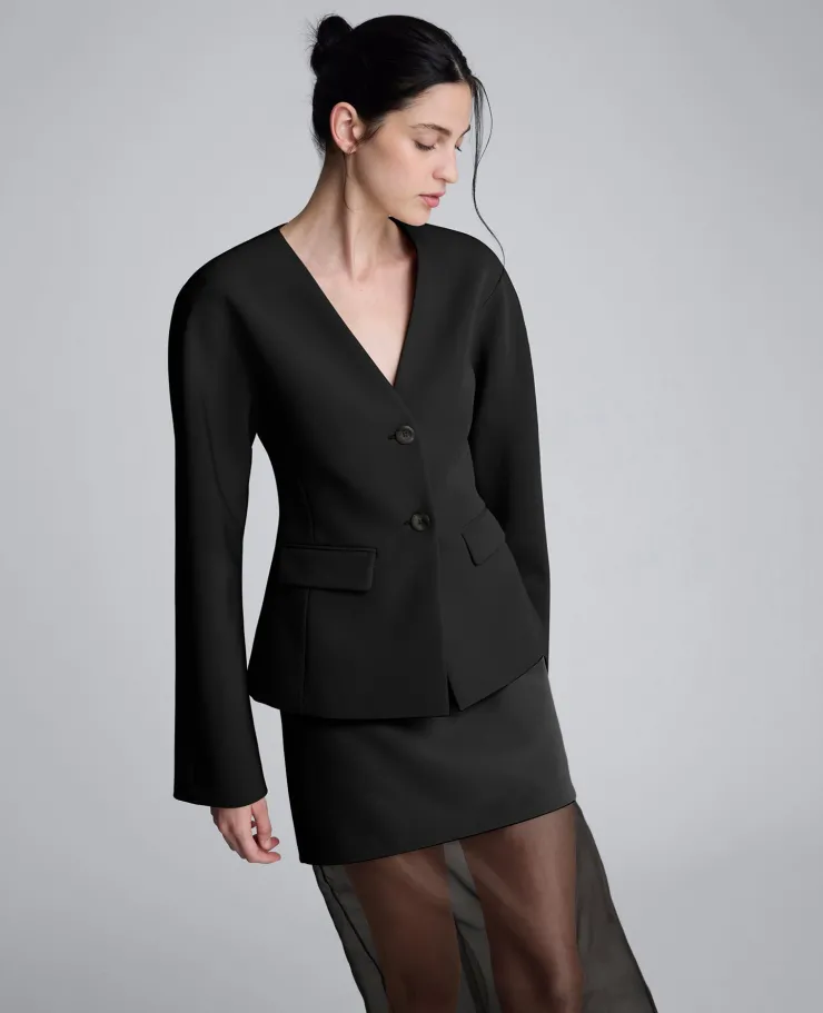 Luxe Twill Rounded Shoulder Jacket>Kenneth Cole Clearance