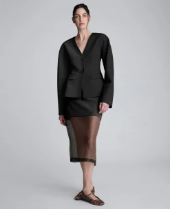 Luxe Twill Rounded Shoulder Jacket><noscript><img width=