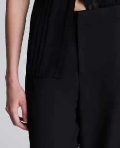 Luxe Twill Side Pleat Wide Leg Pant><noscript><img width=