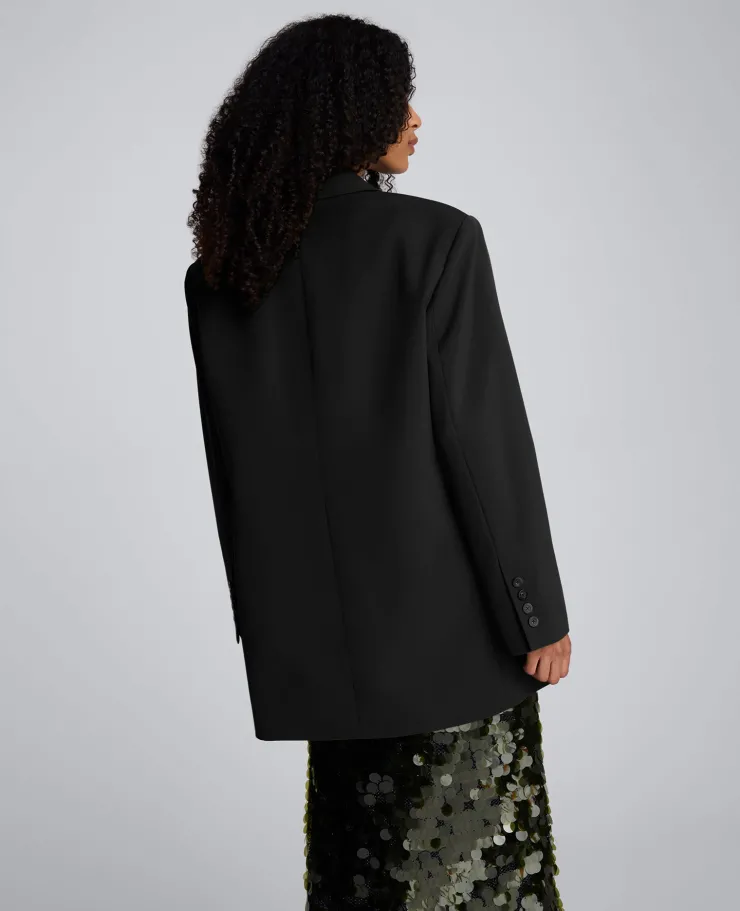 Luxe Twill Three Button Boyfriend Blazer>Kenneth Cole New
